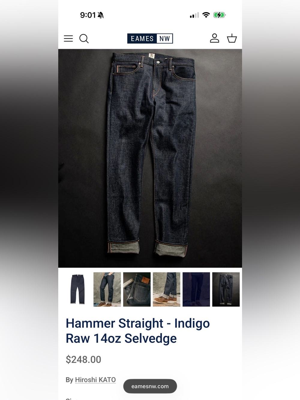 Hiroshi Kato - The Hammer Straight - Raw Indigo Jeans - Dark Blue - Picture 11 of 11